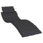 Preview: Sonnenliegen-Auflage Schwarz 186x58x4 cm Oxford-Gewebe