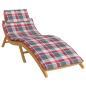 Preview: Sonnenliegen-Auflage Rot Karomuster 186x58x4 cm Oxford-Gewebe