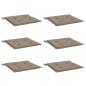 Preview: Gartenstuhl-Kissen 6 Stk. Taupe 50x50x3 cm Oxford-Gewebe