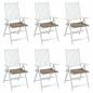 Preview: Gartenstuhl-Kissen 6 Stk. Taupe 50x50x3 cm Oxford-Gewebe