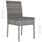 Preview: Garten-Essstühle 4 Stk. Poly Rattan Grau
