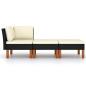Preview: 3-tlg. Garten-Lounge-Set Poly Rattan und Eukalyptus Massivholz