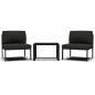 Preview: 3-tlg. Garten-Sofagarnitur mit Kissen Aluminium Anthrazit