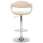 Preview: Barhocker 2 Stk. Creme Bugholz und Kunstleder
