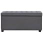 Preview: Ottoman mit Stauraum 87,5 cm Grau Kunstleder