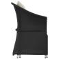 Preview: 2-tlg. Garten-Lounge-Set mit Kissen Schwarz Poly Rattan
