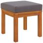 Preview: Gartenhocker mit Kissen 2 Stk. 40x40x34 cm Massivholz Akazie