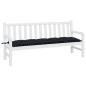 Preview: Gartenbank-Auflage Schwarz Karomuster 180x50x7 cm Oxford-Gewebe