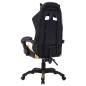 Preview: Gaming-Stuhl mit RGB LED-Leuchten Gold und Schwarz Kunstleder