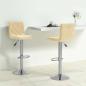 Preview: ARDEBO.de - Barhocker 2 Stk. Creme Samt
