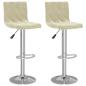 Preview: Barhocker 2 Stk. Creme Samt