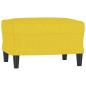 Preview: 3-Sitzer-Sofa mit Hocker Hellgelb 180 cm Stoff