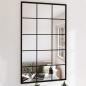 Preview: ARDEBO.de - Wandspiegel Schwarz 100x60 cm Metall
