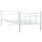 Preview: Tagesbett-Rahmen Weiß Metall 90×200 cm