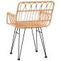 Preview: Gartenstühle 2 Stk. mit Armlehnen 56x64x80 cm PE-Rattan