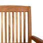 Preview: Garten-Essstühle 2 Stk. Stapelbar Teak Massivholz