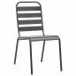 Preview: Gartenst?hle 4 Stk. Lattendesign Stahl Dunkelgrau