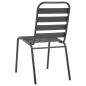 Preview: Gartenst?hle 4 Stk. Lattendesign Stahl Dunkelgrau