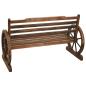 Preview: Gartenbank 112 cm Massivholz Tanne