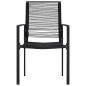 Preview: Gartenstühle 2 Stk. PVC Rattan Schwarz