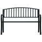 Preview: Gartenbank 125 cm Schwarz Stahl