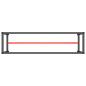 Preview: Werkbankgestell Mattschwarz und Mattrot 190x50x79 cm Metall