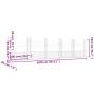 Preview: Gabionenkorb U-Form mit 6 Säulen Eisen 620x20x150 cm