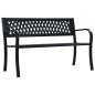Preview: ARDEBO.de - Gartenbank 125 cm Schwarz Stahl