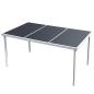 Preview: ARDEBO.de - Gartentisch 150x90x74 cm Schwarz Stahl