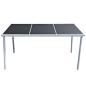Preview: Gartentisch 150x90x74 cm Schwarz Stahl