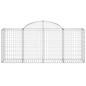 Preview: Gabione mit Hochbogen 200x50x80/100 cm Verzinktes Eisen