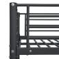 Preview: Etagenbettgestell Schwarz Metall 140x200 cm/90x200 cm