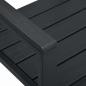 Preview: Gartenbank 120 cm HDPE Schwarz Holz-Optik