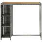 Preview: Bartisch mit Regal Grau 120x60x110 cm Poly Rattan
