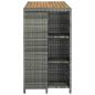 Preview: Bartisch mit Regal Grau 120x60x110 cm Poly Rattan