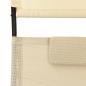 Preview: Doppel-Sonnenliege mit Sonnendach Textilene Creme