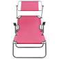 Preview: Sonnenliege mit Sonnendach Stahl Rosa