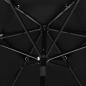 Preview: Sonnenschirm mit Aluminium-Mast 3-lagig Schwarz 2,5 m