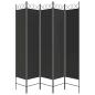 Preview: 5-tlg. Paravent Schwarz 200x200 cm Stoff