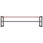 Preview: Werkbankgestell Mattschwarz und Mattrot 220x57x79 cm Metall