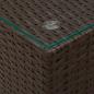 Preview: Beistelltische 3 Stk. mit Glasplatten Braun Poly Rattan