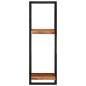 Preview: Wandregale 2 Stk. 25x25x75 cm Massivholz Akazie und Stahl
