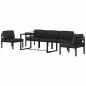 Preview: 6-tlg. Garten-Lounge-Set mit Kissen Aluminium Anthrazit