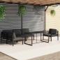 Preview: ARDEBO.de - 6-tlg. Garten-Lounge-Set mit Kissen Aluminium Anthrazit