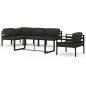 Preview: 6-tlg. Garten-Lounge-Set mit Kissen Aluminium Anthrazit