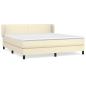 Preview: Boxspringbett mit Matratze Creme 180x200 cm Kunstleder