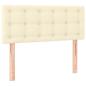Preview: Boxspringbett mit Matratze Creme 90x190 cm Kunstleder