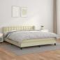 Preview: ARDEBO.de - Boxspringbett mit Matratze Creme 160x200 cm Kunstleder