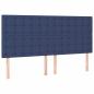 Preview: Boxspringbett mit Matratze Blau 200x200 cm Stoff
