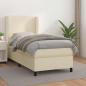 Preview: ARDEBO.de - Boxspringbett mit Matratze Creme 80x200 cm Kunstleder